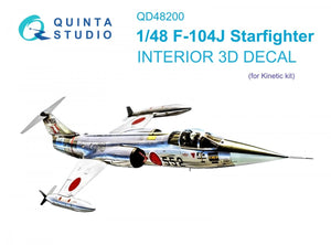 Quinta Studio QD48200 F-104J 3D-Printed &amp;amp; coloured Interior on decal paper (for Kinetic ) 1/48