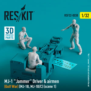 RESKIT RSF32-0038 MJ-1 Jammer Driver airmens (Gulf War) (MJ-1B, MJ-1B/C) (scene 1) (3 pcs) (3D Printed) 1/32 – imagen 2