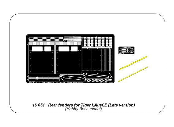Aber 16051 Rear fenders for Tiger I, Ausf.E – (Late version) 1/16 – Bild 9