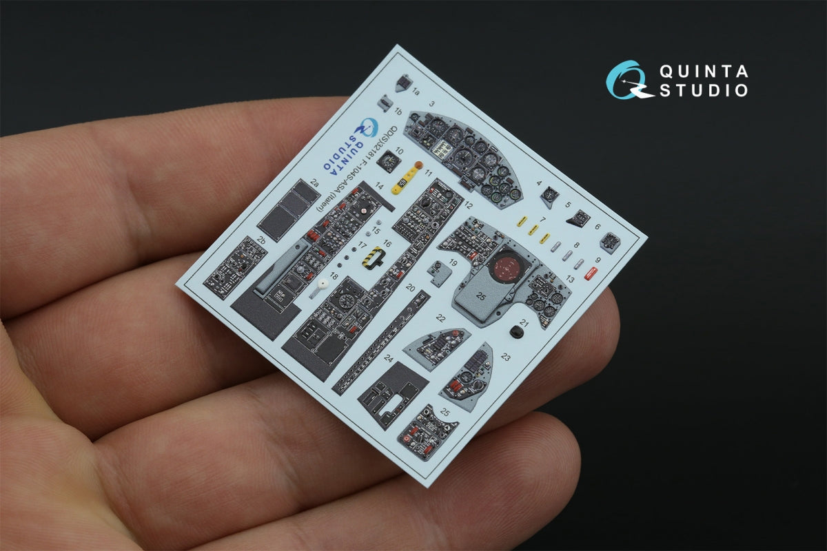 Quinta Studio QD32181 F-104S-ASA 3D-Printed coloured Interior on decal paper (Italeri) 1/32 – Bild 3