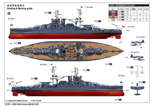 Trumpeter 03701 USS Arizona BB-39 1/200 – imagen 45