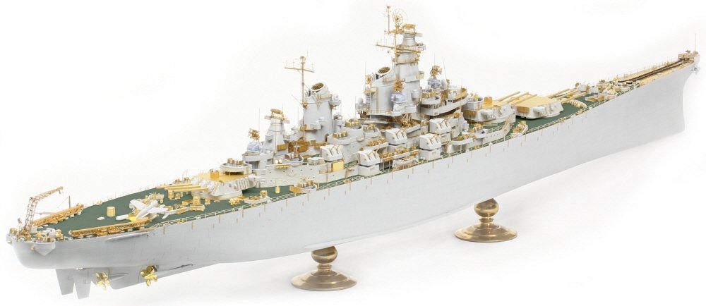 Pontos 37034FB USS BB-63 Missouri 1945 Advanced Detail Up Set for Hobbyboss Kit (Deck Blue 20B stained wooden deck) 1/350 – imagen 3