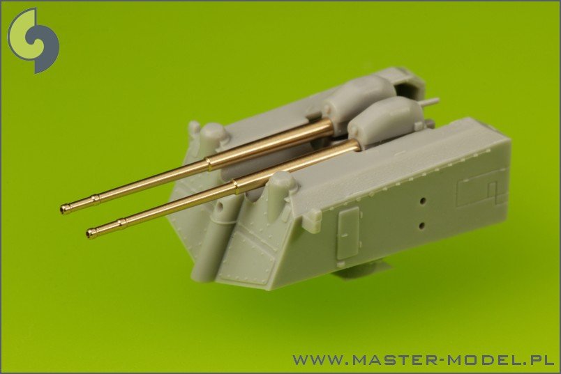 Master SM-200-007 German battleship Bismarck - secondary and heavy AA armament barrels - 15cm (12 pcs), 10,5 cm (16 pcs) – immagine 4