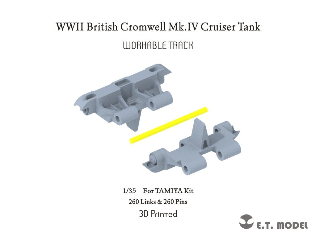 E.T. Model P35-059 WWII British Cromwell Mk.IV Cruiser Tank Workable Track ( 3D Printed ) 1/35
