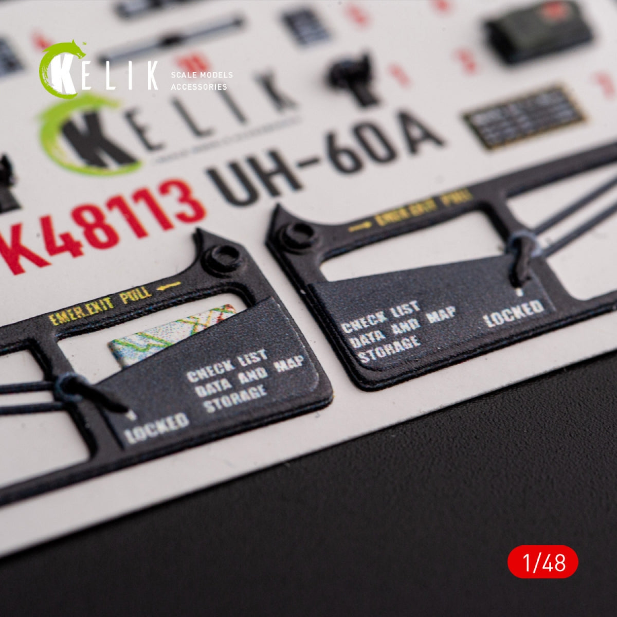 KELIK K48113 UH-60A Black Hawk - Type 1 interior 3D decals for ICM kit 1/48 – imagen 8