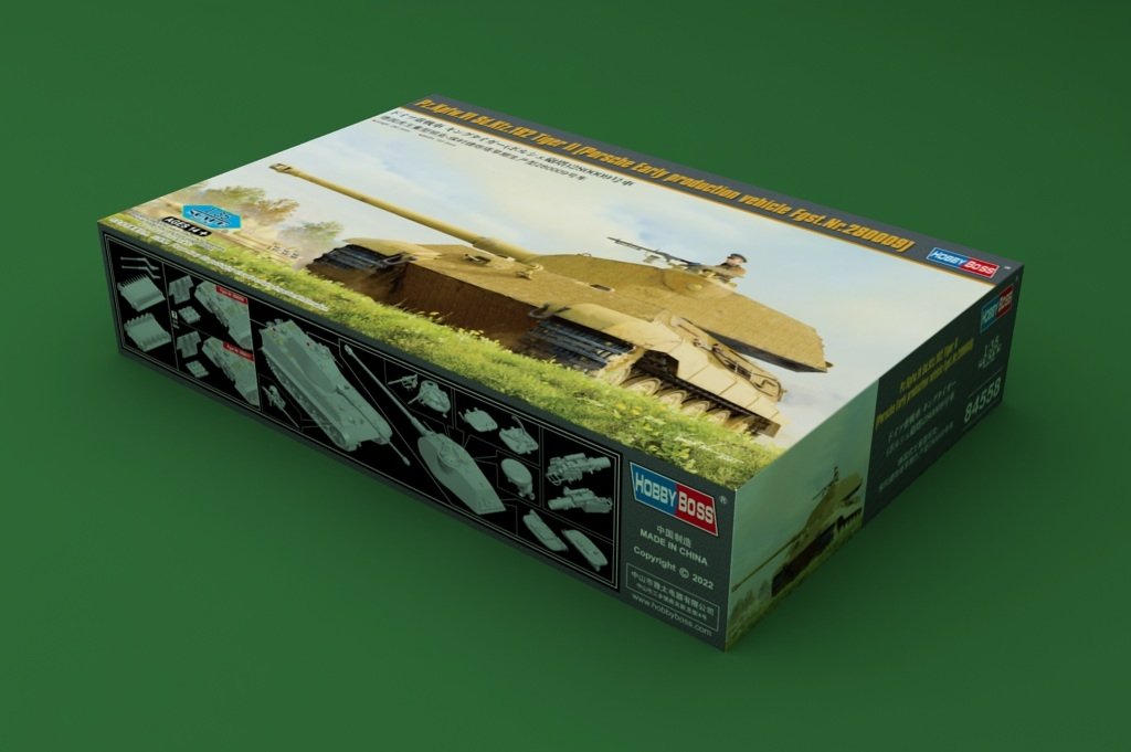 Hobby Boss 84558 Pz.Kpfw.VI Sd.Kfz.182 Tiger II Porsche Véhicule de première production Fgst.Nr.280009 1/35 – image 2