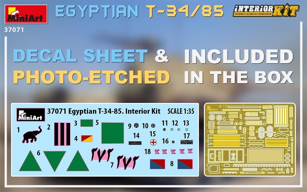 MiniArt 37071 EGYPTIAN T-34/85. INTERIOR KIT 1/35 – immagine 3