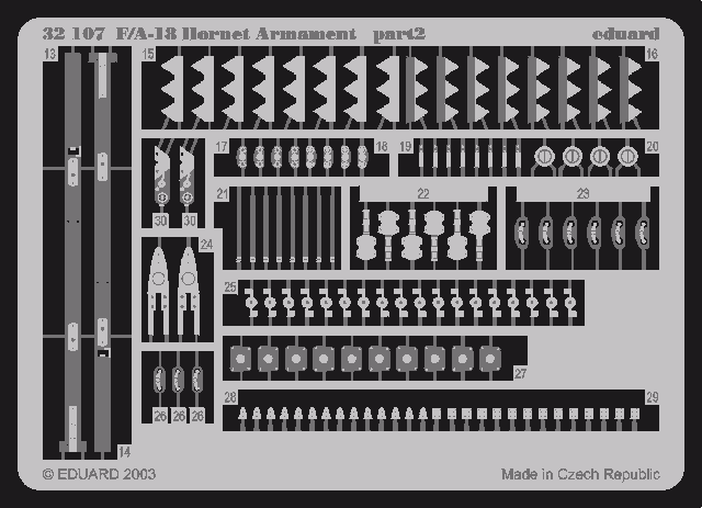 Eduard 32107 F-18 armament 1/32 ACADEMY – imagen 2