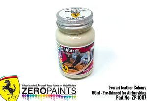 Peinture pour cuir Zero Paints ZP-1007SABBIA Ferrari Sabbia (Crème) 60 ml