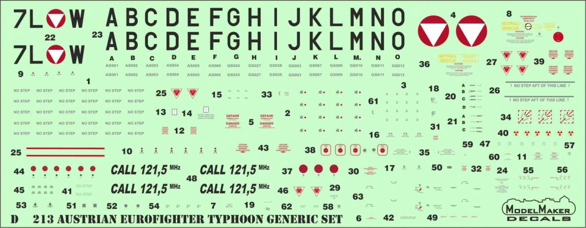 ModelMaker Decals D48231 Austrian Eurofighter Typhoon Combat Display 2024 1/48 – zdjęcie 3