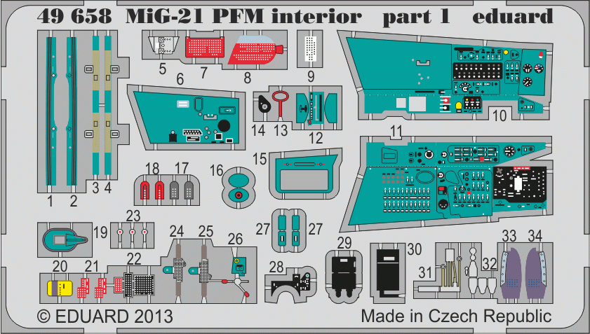 Eduard 49658 MiG-21PFM interior 1/48 EDUARD – Bild 2