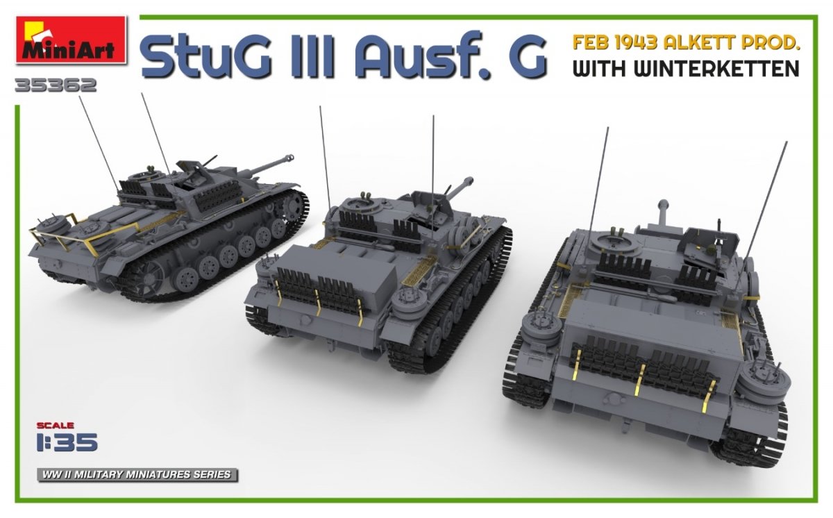 Mini Art 35362 StuG III Ausf. G FEB 1943 ALKETT PROD. WITH WINTERKETTEN 1/35 – zdjęcie 5