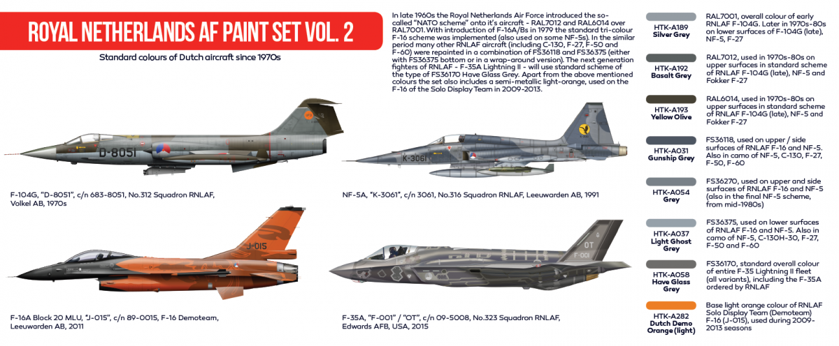 Hataka HTK-AS82 Royal Netherlands AF paint set vol. 2 8x17 – immagine 3
