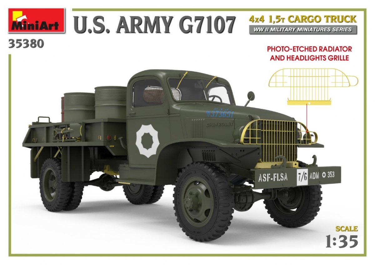 MiniArt 35380 U.S. ARMY G7107 4X4 1,5t CARGO TRUCK 1/35 – imagen 6