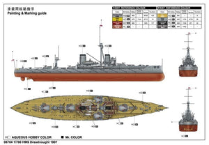 Trumpeter 06704 HMS DeadNought 1907 1/700 – immagine 4