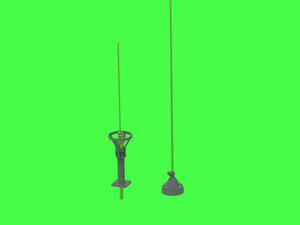 Master GM-35-057 Antennas for British Radio WS No.19 - used on vehicles in 1940-1950 1/35