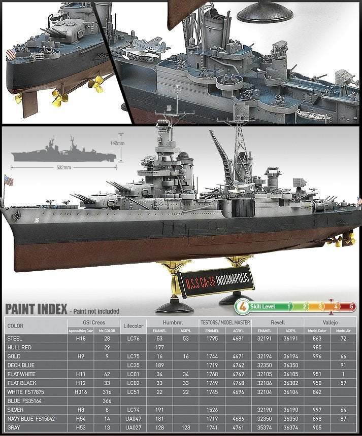 Academy 14107 USS INDIANAPOLIS 1/350 – immagine 3