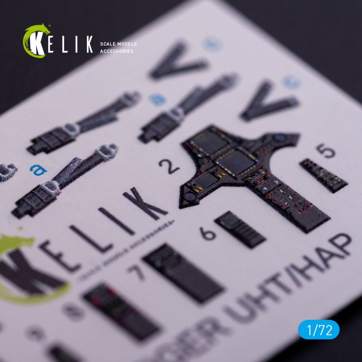 Décalcomanies 3D intérieures KELIK K72089 pour maquette Revell au 1/72 de l&amp;#39;Eurocopter Tiger UHT/HAP – image 4