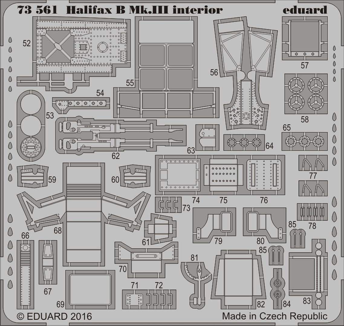 Eduard 73561 Halifax B Mk. III interior REVELL 1/72 – immagine 2