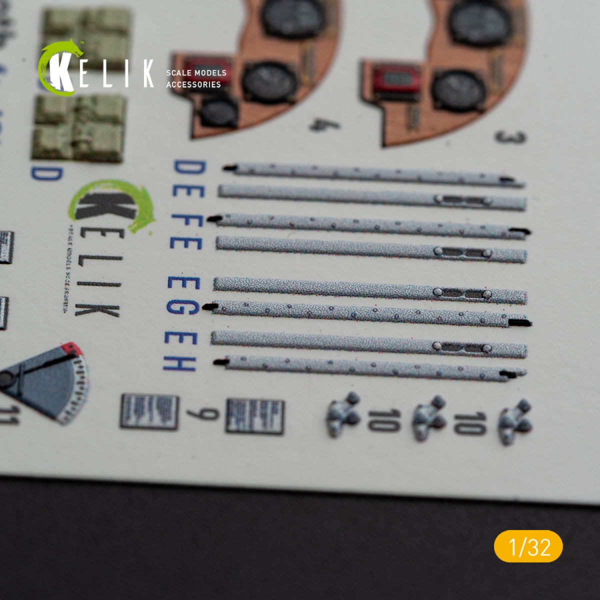 KELIK K32022 DH.81A Tiger Moth - Interior 3D Decal with 3D printed parts for ICM kit 1/32 – imagen 4