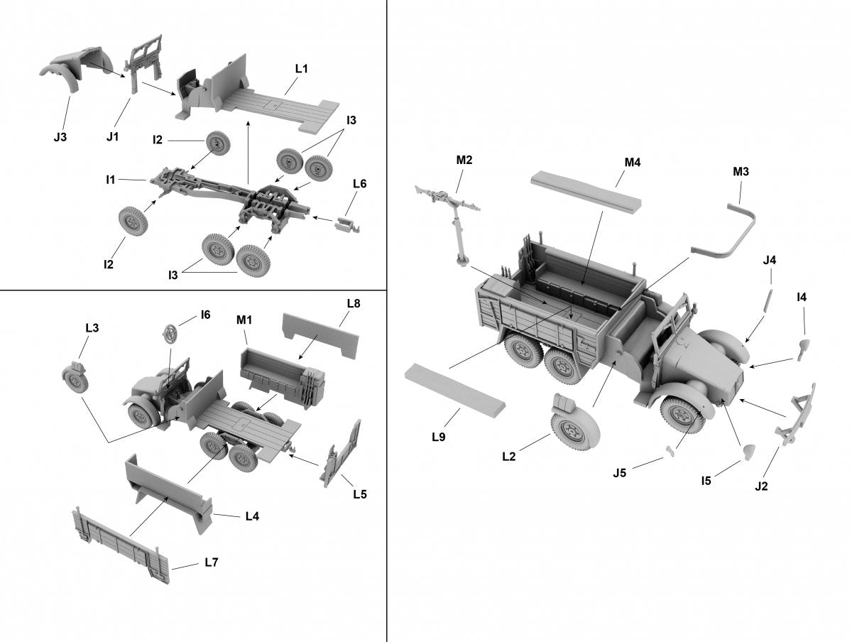First to Fight PL058 Samochód ciężarowy Krupp Protze Kfz. 70 1/72 – imagen 3