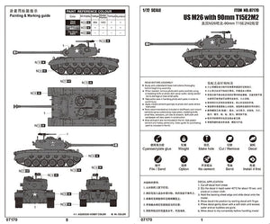 Trumpeter 07170 US M26 with 90mm T15E2M2 1/72 – imagen 3