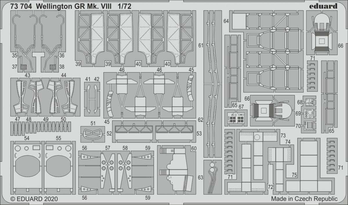 Eduard 73704 Wellington GR Mk. VIII for Airfix 1/72 – imagen 2