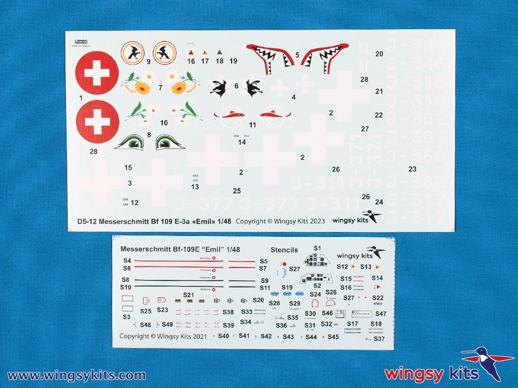 Wingsy Kits D5-12 Swiss Air Force Fighter MESSERSCHMITT Bf 109 E-3a 1/48 – zdjęcie 12