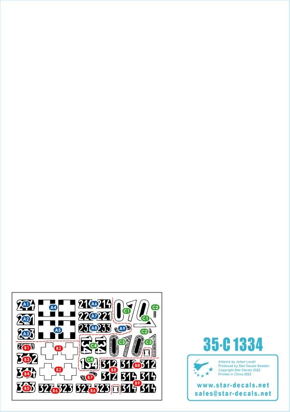Star Decals 35-C1334 Tiger I. sPzAbt 502 # 2. Initial / Early / Mid production Tigers 1943-44. 1/35 – imagen 3