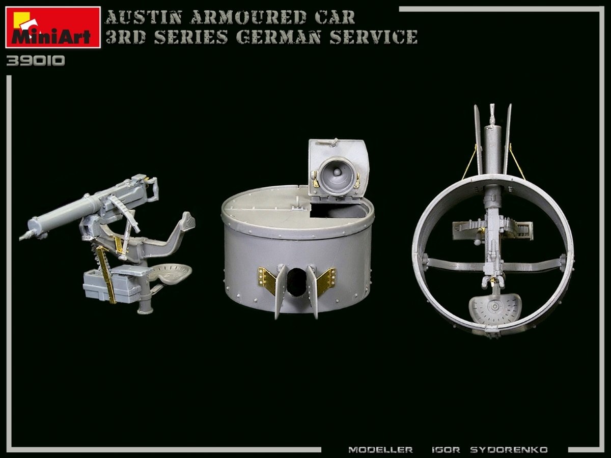 Miniart 39010 AUSTIN ARMOURED CAR 3rd SERIES: GERMAN, AUSTRO-HUNGARIAN, FINNISH SERVICE. INTERIOR KIT 1/35 – imagen 6