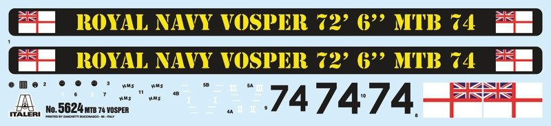 Italeri 5624 Vosper 74 Torpedo Boat with crew (7 FIGURES &amp;amp; ACCESSORIES INCLUDED) 1/35 – immagine 3