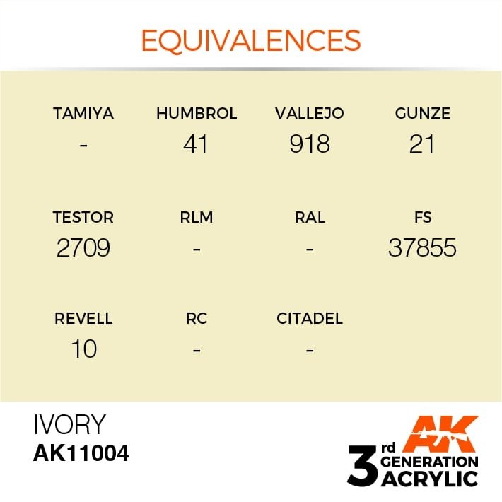 AK Interactive AK11004 Ivory 17ml – immagine 3