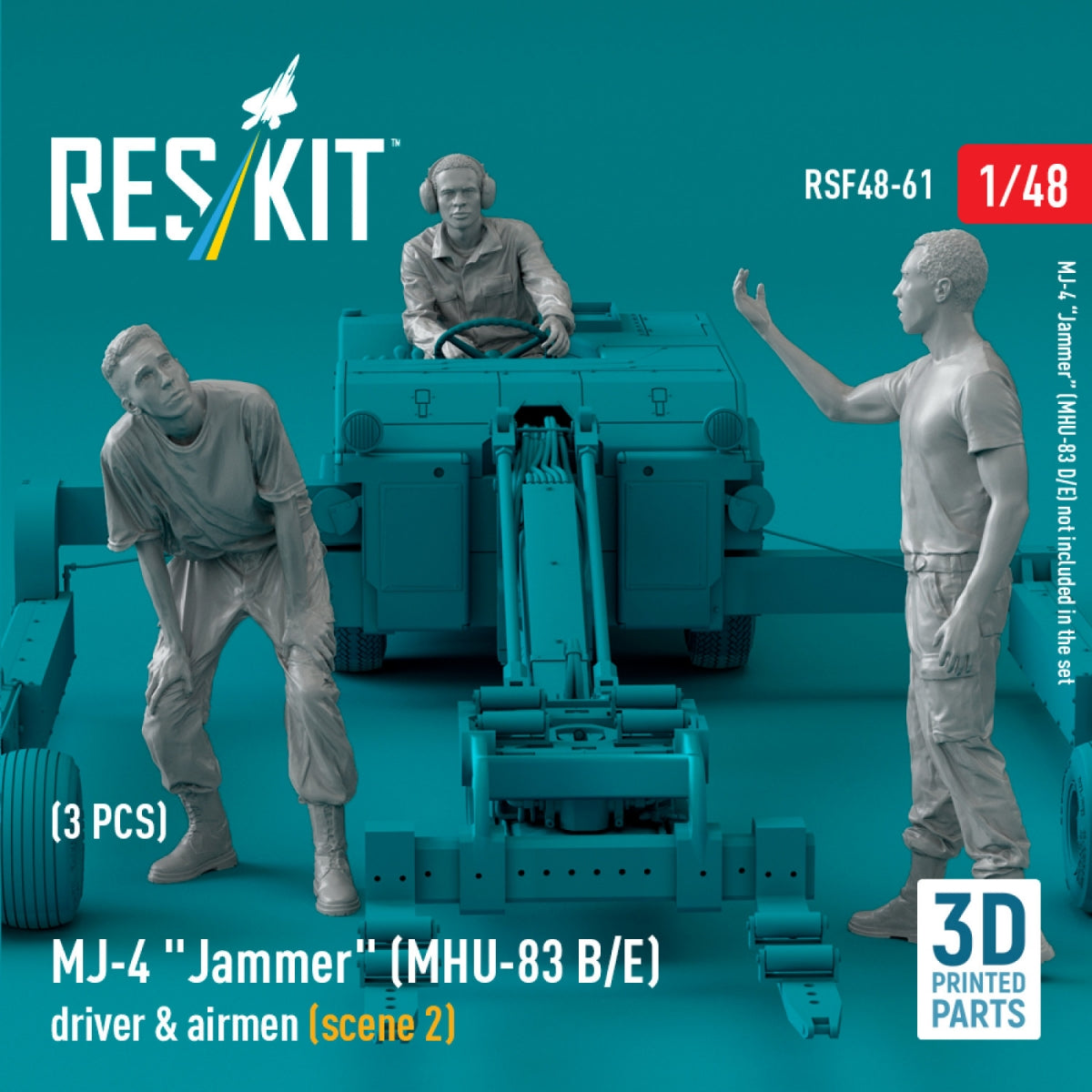 RESKIT RSF48-0061 MJ-4 « Jammer » (MHU-83 B/E) pilote et aviateurs (scène 2) (3 pièces) (Impression 3D) 1/48 – image 3