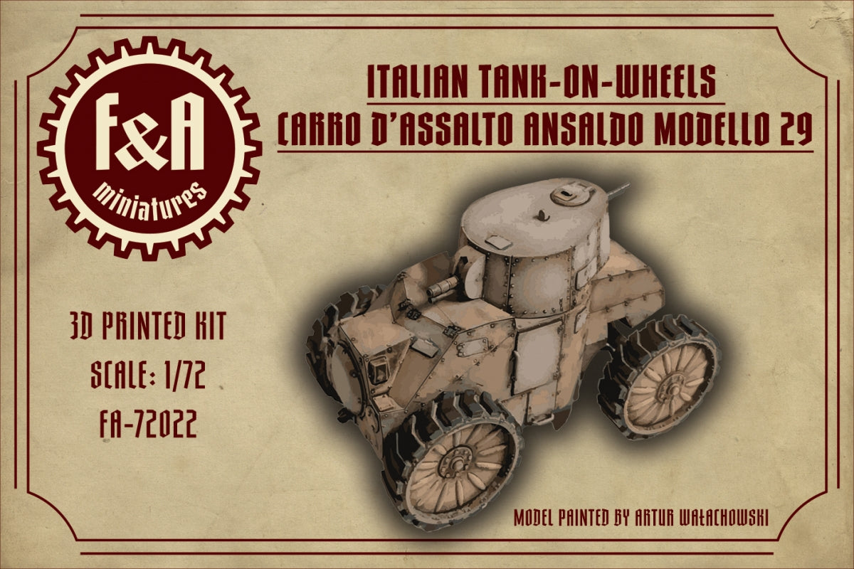 F&A Miniatures FA-72022 Carro D'Assalto Ansaldo Modello 29 1/72