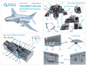Quinta Studio QDS-48245 F-4EJ Kai 3D-Printed &amp;amp; coloured Interior on decal paper (ZM SWS) (Small version) 1/48 – immagine 2
