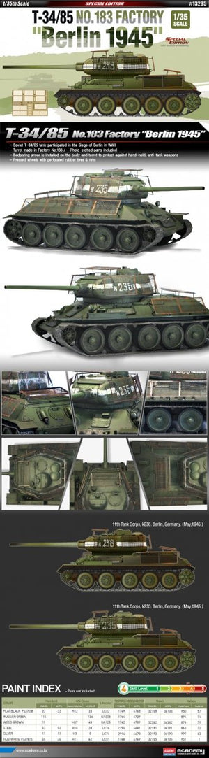 Academy 13295 T-34/85 No.183 Factory Berlin 1945 – immagine 2