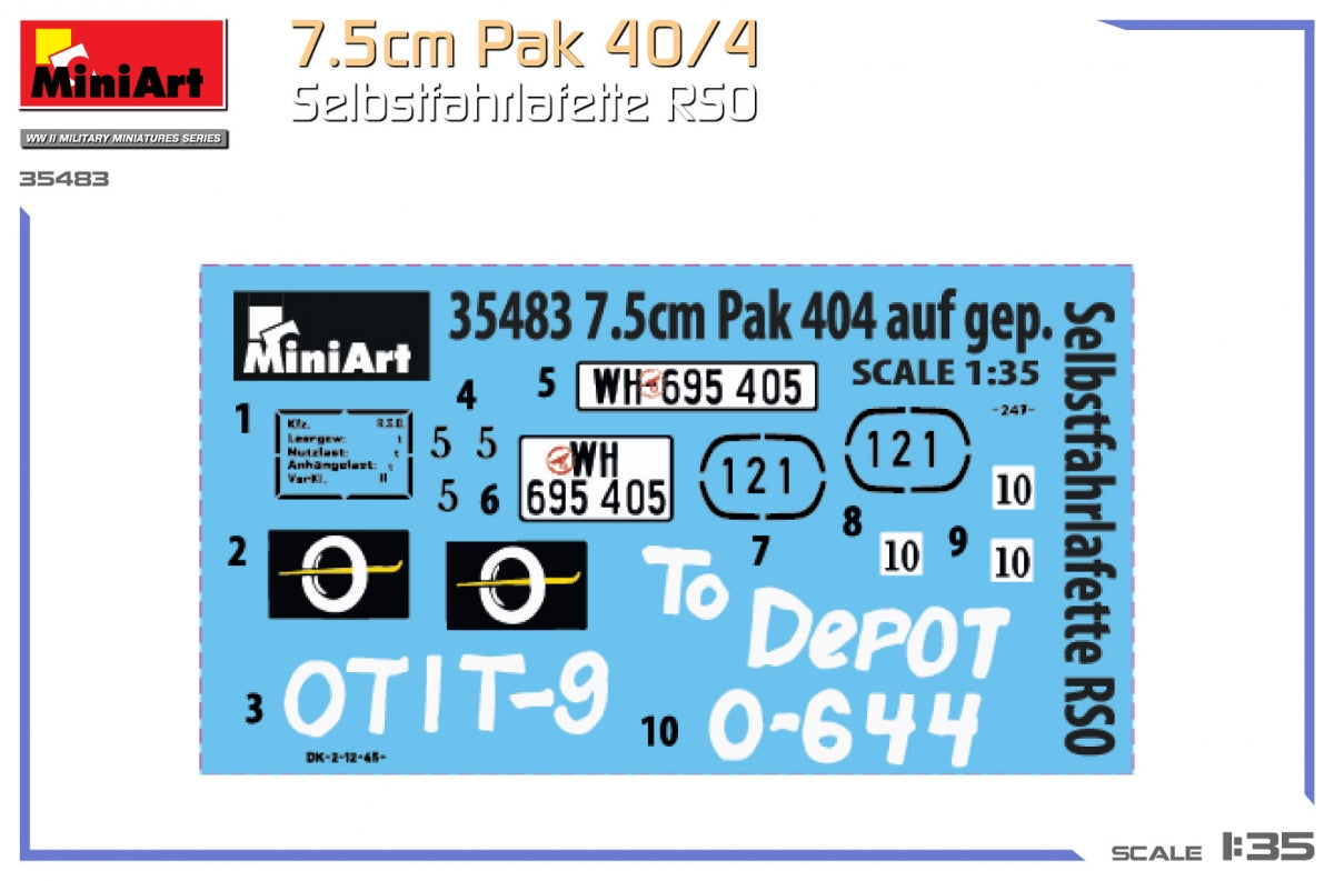 MiniArt 35483 7.5cm Pak 40/4. Selbstfahrlafette RSO 1/35 – Bild 2