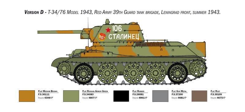 Italeri 6570 T-34/76 mod. 1943 1/35 – imagen 8