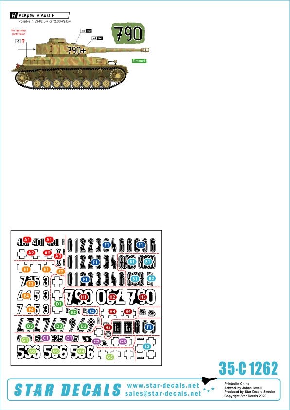 Star Decals 35-C1262 PzKpfw IV in Normandy and France # 2 1/35 – immagine 2