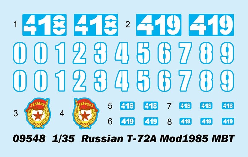 Trumpeter 09548 Russian T-72A Mod1985 MBT 1/35 – imagen 4