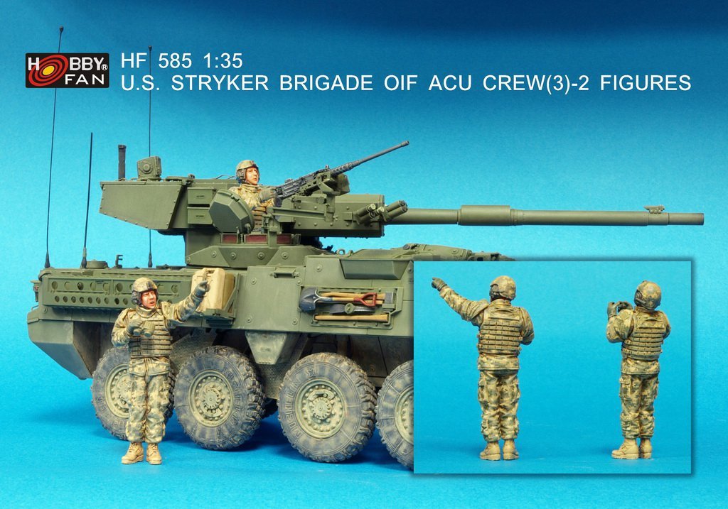 Hobby Fan HF585 U.S. Stryker Brigade OIF ACU CREW(3)-2FIGURES
