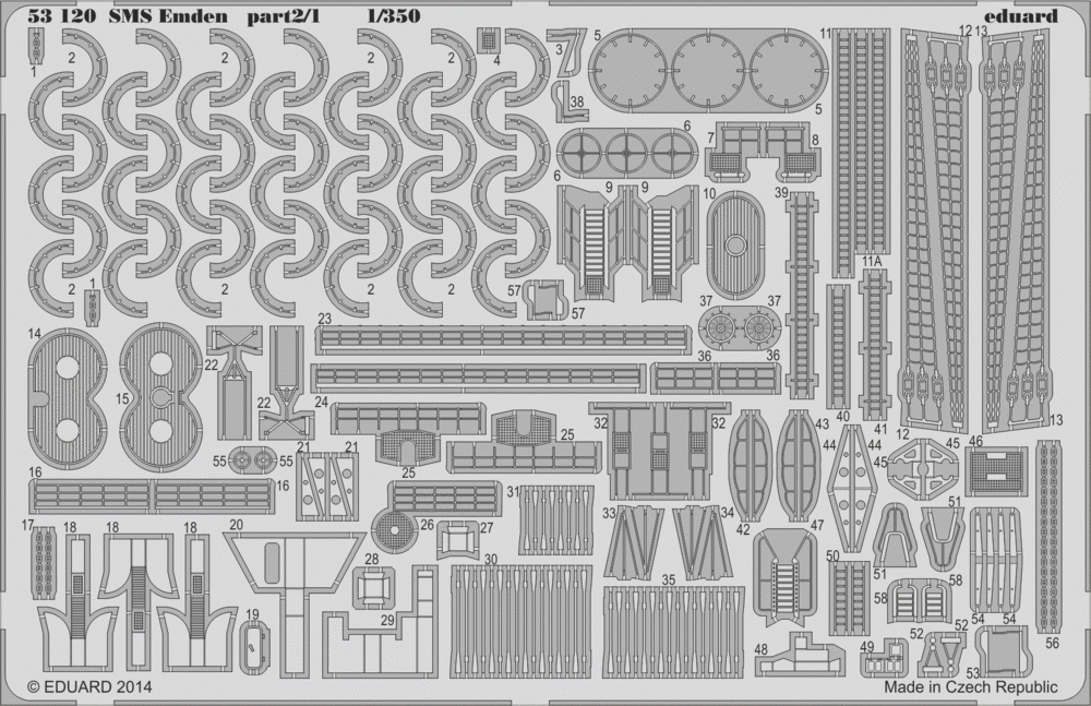 Eduard 53120 SMS Emden part 2 REVELL 1/350 – immagine 2