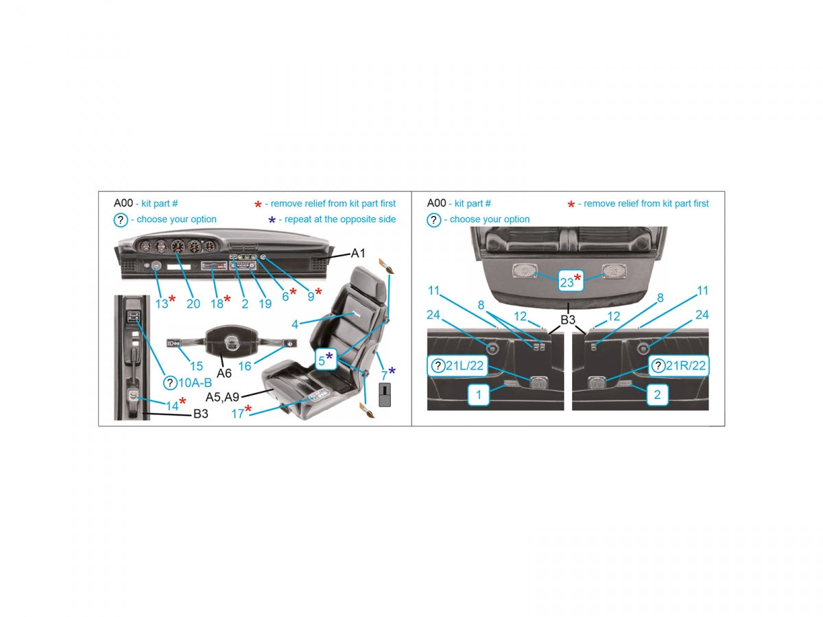 Quinta Studio QD24019 Porsche 911 Turbo (930) 3D-Printed coloured Interior on decal paper (Tamiya) 1/24 – immagine 2