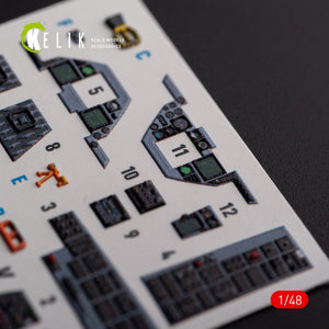 KELIK K48103 F-16A/C - interior 3D decals for Academy kit 1/48 – imagen 4