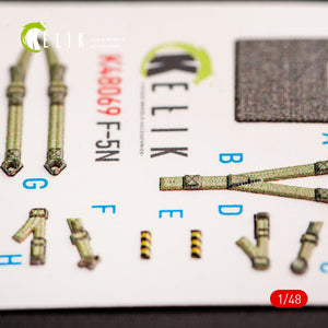KELIK K48069 F-5N INTERIOR 3D DECALS FOR AFV CLUB KIT 1/48 – imagen 6
