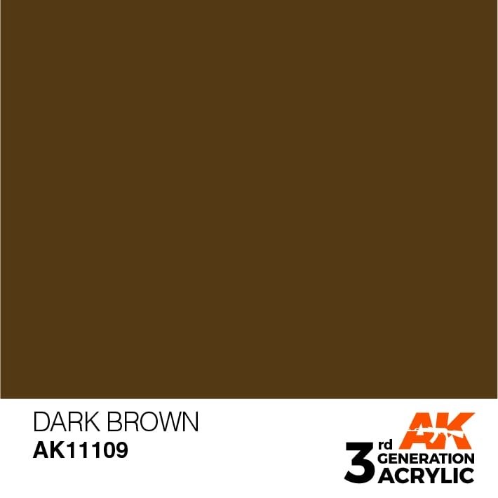 AK Interactive AK11109 MARRON FONCÉ – STANDARD 17 ml