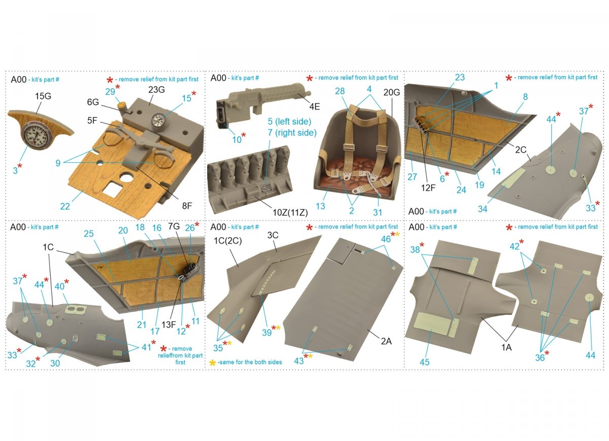 Quinta Studio QD32112 Pfalz D.III 3D-Printed &amp;amp; coloured Interior on decal paper ( Roden ) 1/32 – imagen 2