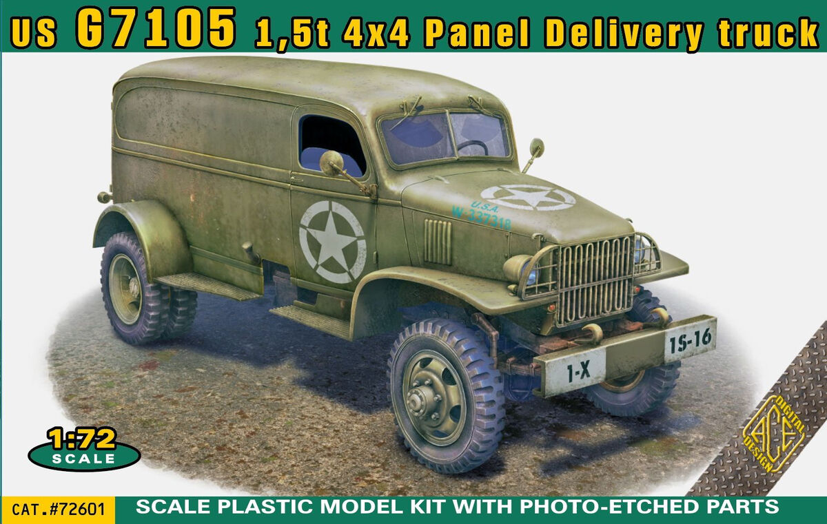 ACE 72601 US G7105 1,5t 4x4 Panel Delivery Truck 1/72