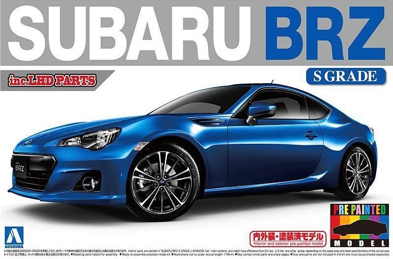 Aoshima 01007 SUBARU BRZ&amp;#39;12 WR BLUE MICA 1/24