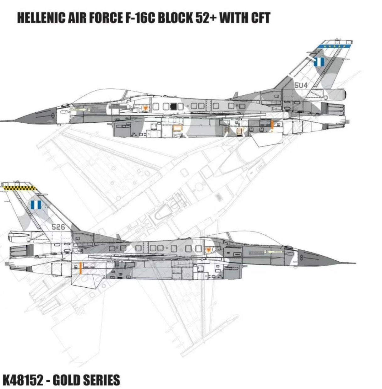 Kinetic 48152 Lockheed Martin F-16 C Block 52+ with CFT in Hellenic Air Force Service (Gold Series) 1/48 – image 2